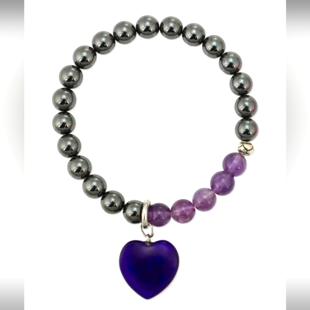 🔆AMETHYST & HEMATITE BRACELET
